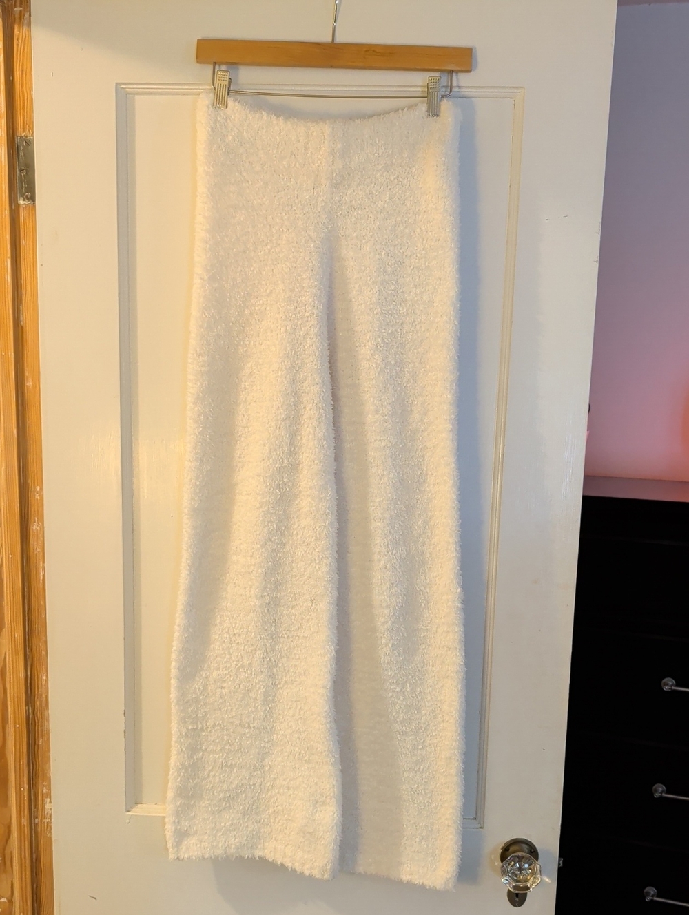 SKIMS Cozy Knit Wide Leg Lounge Pants Cream/Bone, Sz S/M